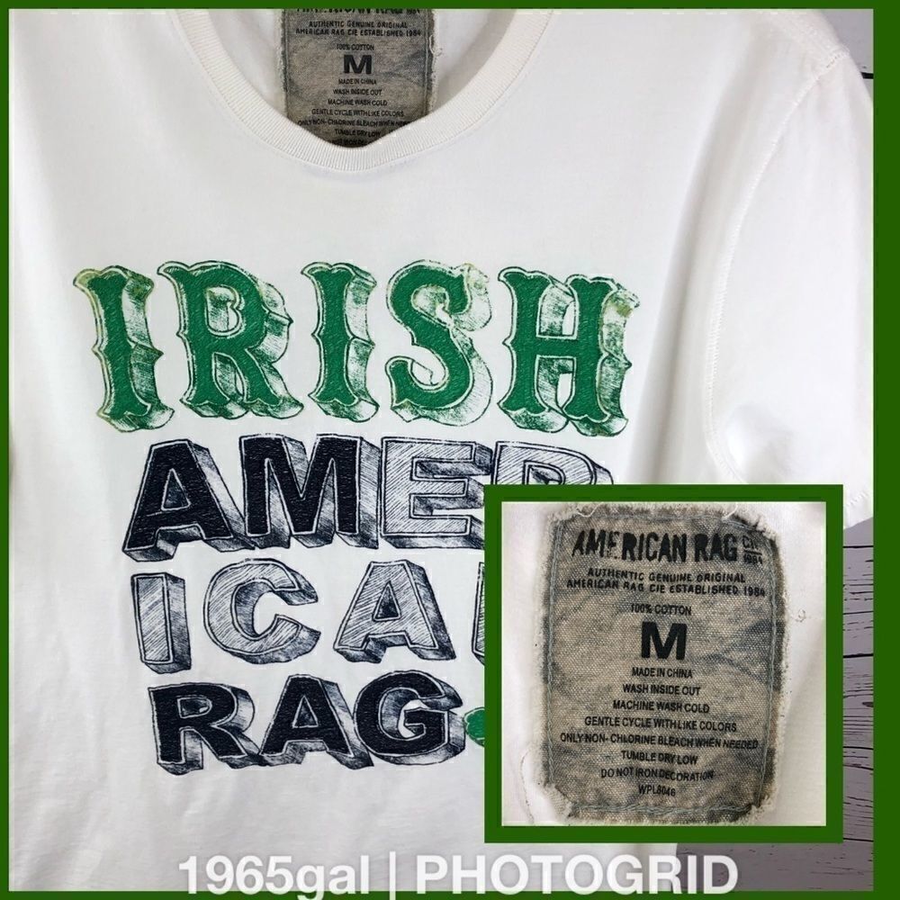 Irish American Rag Embroidered Men’s Shirt Medium